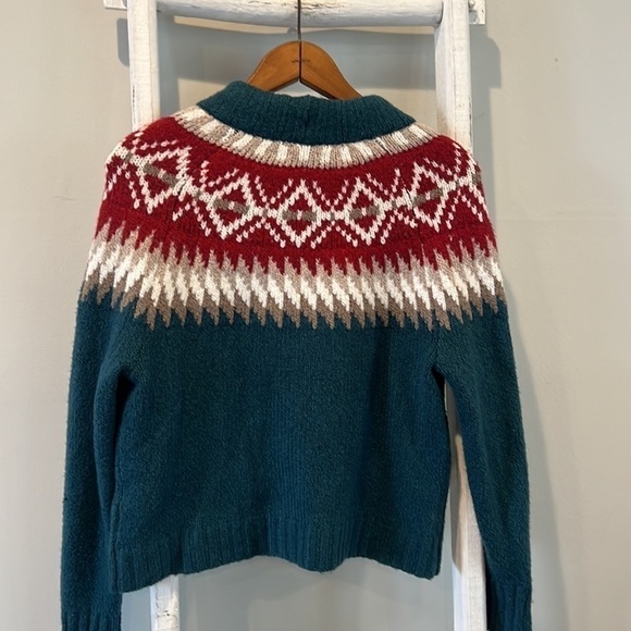 𝅺american Eagle Outfitters fair isle winter sweater size xs - Picture 8 of 8